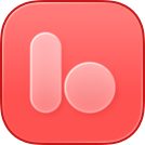 An app icon representing the letter B in abstract form