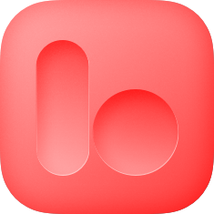 Abstract lowercase letter 'b' representing Bleep